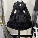 レディースフリルレース ワインカート少女ワンピ コスプレ ロリィタ ロリータ 日常服ゴスロリワンピース人形師 Lolita OP jskop
