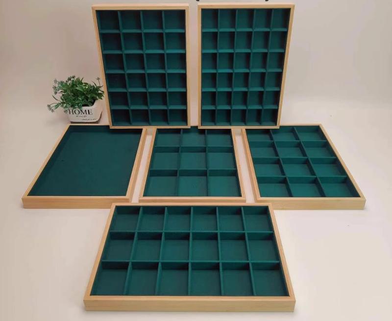 グリーン ピアス 選べるパーテーション スクエア 収納トレイ ブレス ネックレス 収納ケース リング 分..