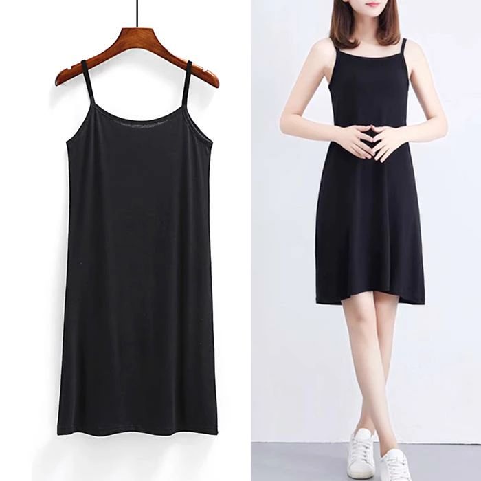 ネグリジェ 涼しい 着痩せ 部屋着 インナー 春夏 ペチコート レーヨン モダール 無地