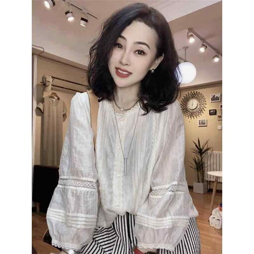ナチュラル オシャレ 夏 上品カジュアル レディース カワイイ 婦人服 春 レース ウエスタンスタイル ハイエンド きれいめ コーデ シンプル トップス 長袖 シャツ ファッション ナチュラル オシャレ 夏 上品カジュアル レディース カワイイ 婦人服 春 レース ウエスタンスタイル ハイエンド きれいめ コーデ シンプル トップス 長袖 シャツ ファッション