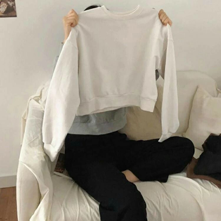 クルー リブ おしゃれ ワイドシルエット 長袖 ショート丈トレーナー ショート 綿混 tシャツ プルオーバー ショート丈トレーナー