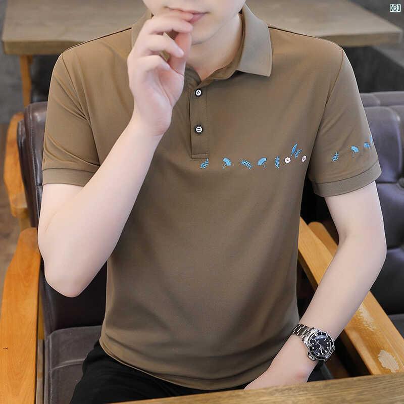 ポロシャツ カジュアル メンズ 夏 ファッション Tシャツ ハイエンド 半袖 カラー