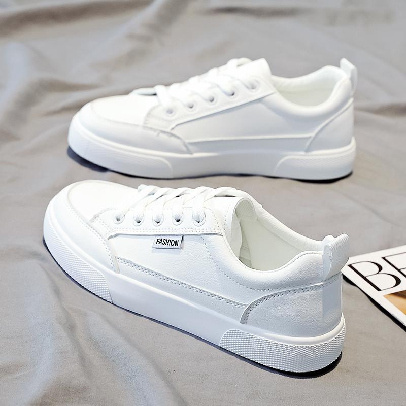 スポーツ シンプル おしゃれ 靴 シューズ 女性 ホワイト フラット くつ 春夏 レディース ぺたんこ カジ..