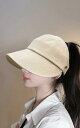 つば広ハット 帽子 サンハット サンバイザー 女性用 レディース ベージュ ブラック カーキ グレー ネックガード 首焼け防止 日除け 日焼け防止 小顔効果 か...