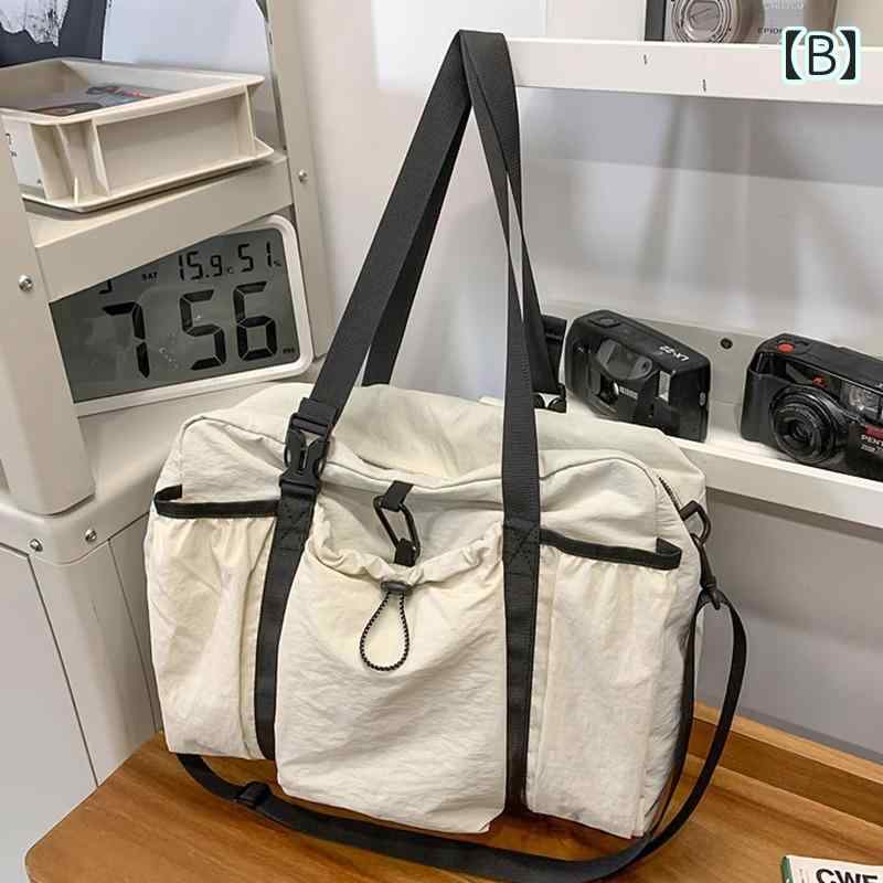 トートバッグ ショルダーバッグ バッグ 鞄 肩掛け 手提げ 斜め掛け 2way レディース 女性用 メンズ 男性用 大容量 チャック ファスナー スクエア ポケット 軽量 黒 白 茶 春夏 シンプル カジュアル 普段使い 個性的 存在感 主役級 旅行