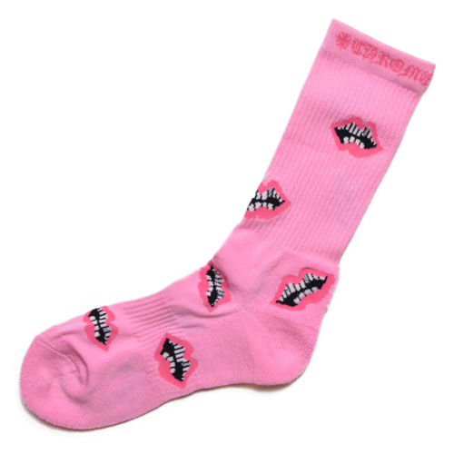 CHROME HEARTSCHOMPER SOCKS - PINKクロムハー