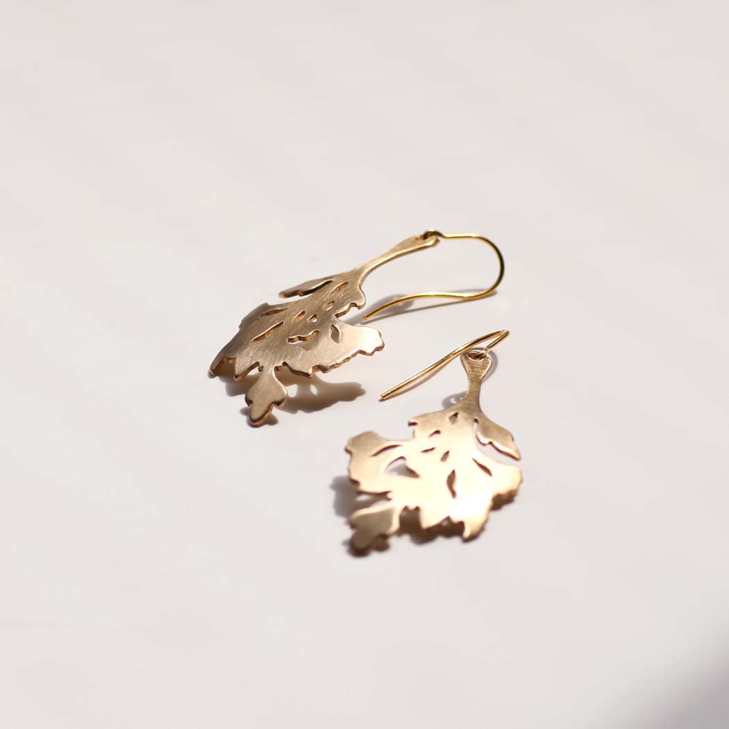 mnoiimCj / brass earrrings sAX / CO - bouquet ̓