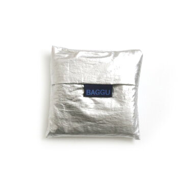 \24時間限定ポイントUP中/BAGGU(バグゥ) / STANDARD BAGGU エコバッグ - メタリックシルバー ショッピングバッグ マルシェバッグ コンビニバグー 正規品
