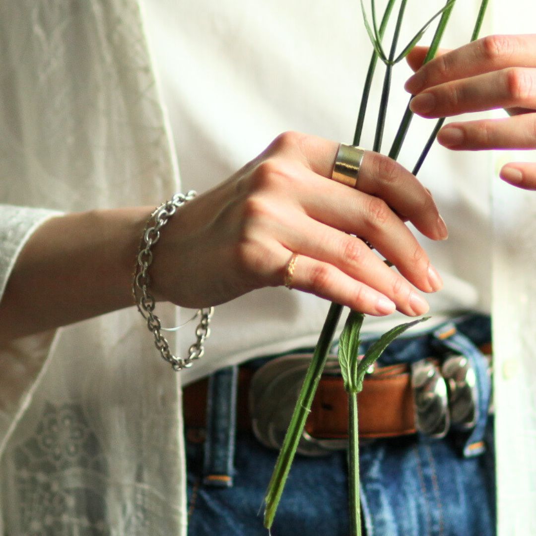 イロンデール エペパン hirondelle et pepin ブレスレット バングル k18 silver sv-15-17w チェーンバングル レディース ...