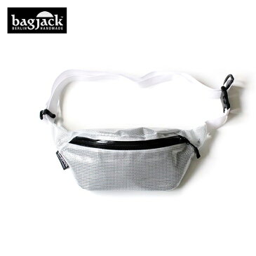 \24時間限定!店内全品ポイント5倍/bagjack / Hipbag - Tarpaulin Tranparent Check White メンズ バッグ 白 メッセンジャーバッグ バッグジャック ヒップバッグ クリアターポリン あす楽 送料無料