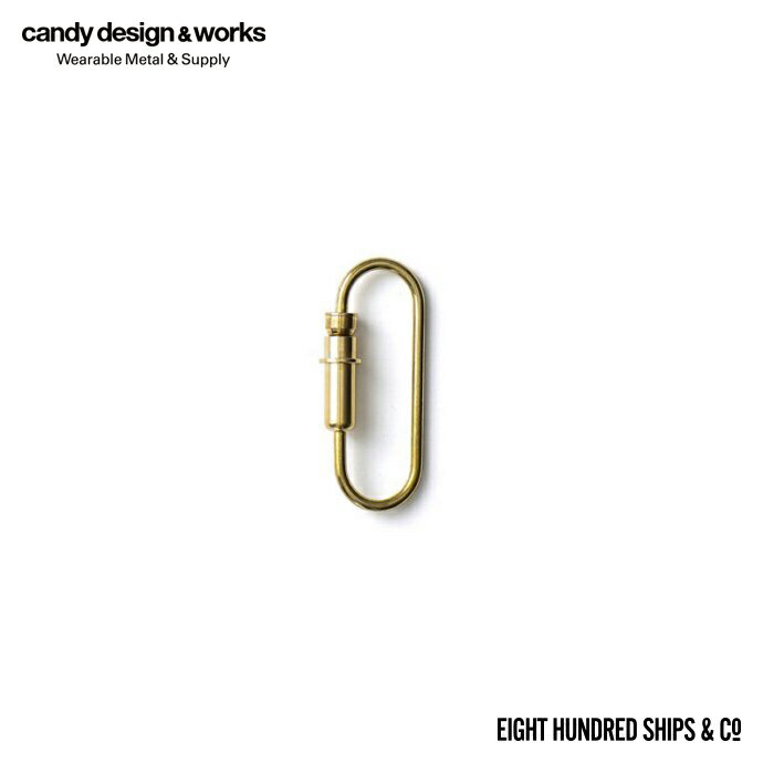 CANDY DESIGN & WORKS (キャンディーデザインワークス) / Bullet Carabiner CHW-13 カラビナキーリング - Polished Brass キーホルダー カラビナ あす楽 即日発送 即納 プチギフト お祝い 贈り物 ポイント 消化 買いまわり プレゼント 母の日