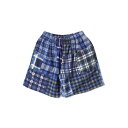 oddment   CUSTOM Flannel Shorts - Blue L pb`[Ntl CNV[c