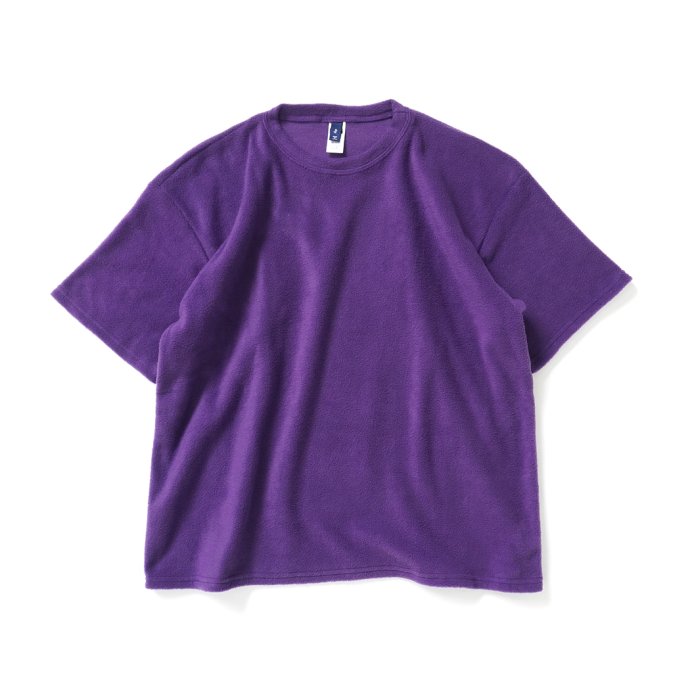SMOKE T ONE / THE ONE MORKSKIN POLAR FLEECE TEE フリース半袖Tシャツ - Purple パープル
