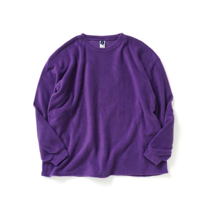 SMOKE T ONE / THE ONE MORKSKIN POLAR FLEECE L/S SHIRT フリース長袖Tシャツ - Purple パープル