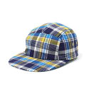 Trad Marks トラッドマークス / Basic Jet Cap Madras Check - Navy/Yellow ベーシックジェットキャップ マドラスチェック ネイビー×イエロー あす楽 即日発送 即納 無地 ファッション ブランド アウトドア 深め 5パネル キャンプキャップ プレゼント ポイント 消化 母の日