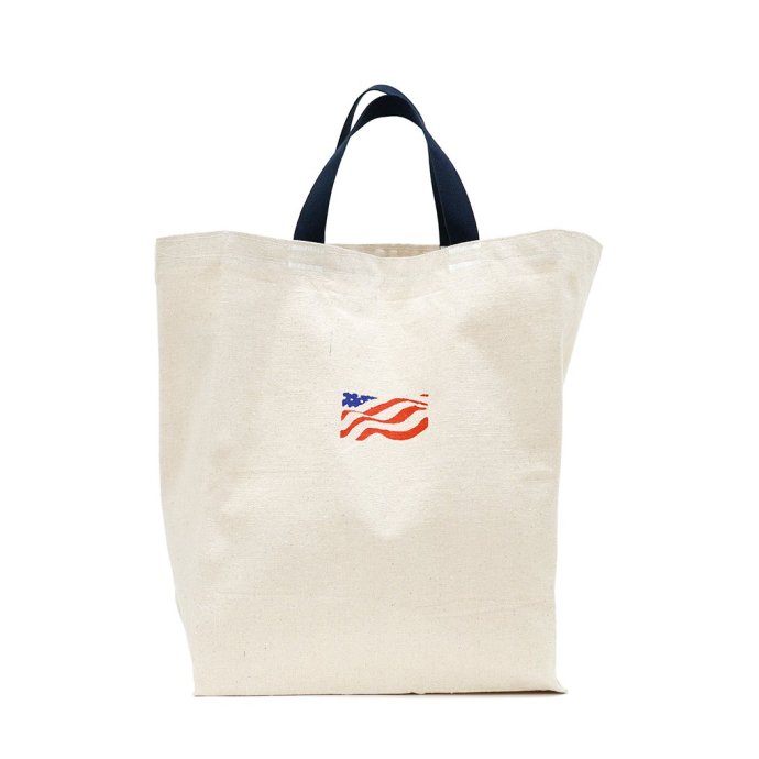 _ ő1~ N[| zz ^ Turtlecreek / Canvas Grocery Tote Bags - Regular / US Flag / Midnight Blue ^[gN[N LoX OT[ g[gobO ~bhiCgu[ AJ