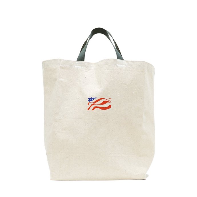 _ ő1~ N[| zz ^ Turtlecreek / Canvas Grocery Tote Bags - Regular / US Flag / Grey ^[gN[N LoX OT[ g[gobO O[ AJ