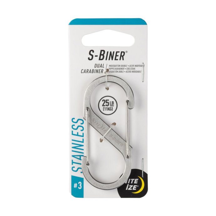 NITE IZE S-Biner ナイトアイズ エスビナー ステンレスシルバー #3 カラビナ キーホルダー アクセサリー キーリング