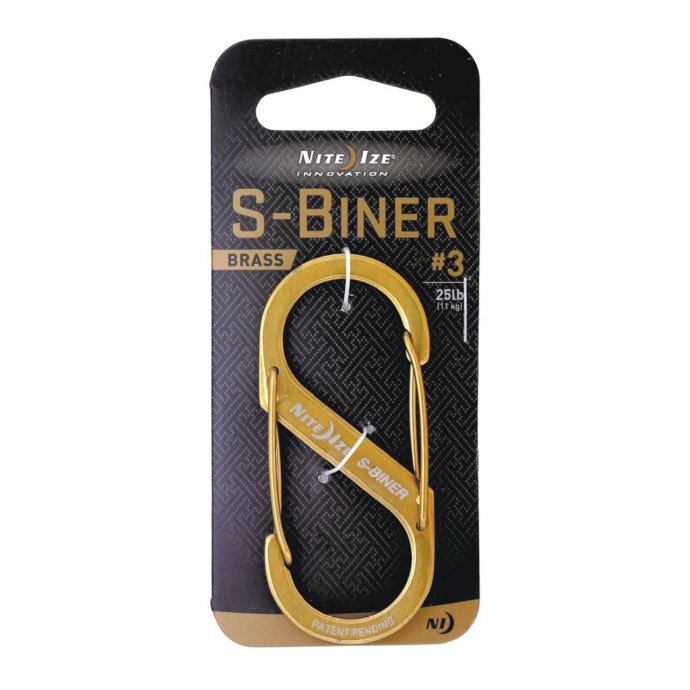 NITE IZE S-Biner ナイトアイズ エスビナー ブラス #3 カラビナ キーホルダー アクセサリー キーリング