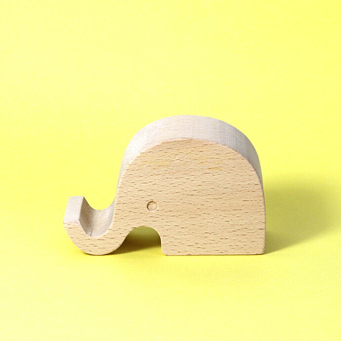 KIKKERLAND（キッカーランド）Beechwood Phone Stand - Elephant ビーチウッドフォンスタンド エレファント プチギフト プレゼント お祝い 贈り物 ポイント 消化 買いまわり スマホ スタンド 携帯 電話 テレワーク リモート ワーク web会議 オフィス 自宅 人気 おしゃれ