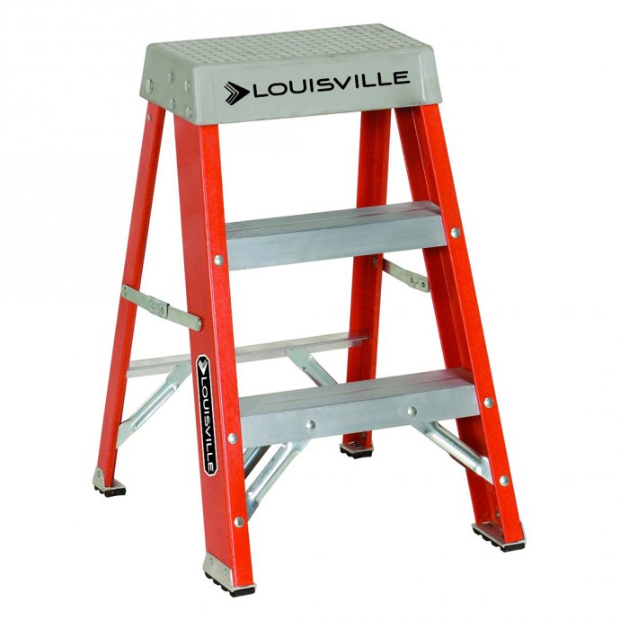 Louisville Ladder / ファイバーステップ オレンジ 耐荷重135kg 2ft（60cm）2-Foot Fiberglass Step Stool FS1502 ルイビルラダー 脚立 プチギフト プレゼント お祝い 贈り物 ポイント 消化 買いまわり