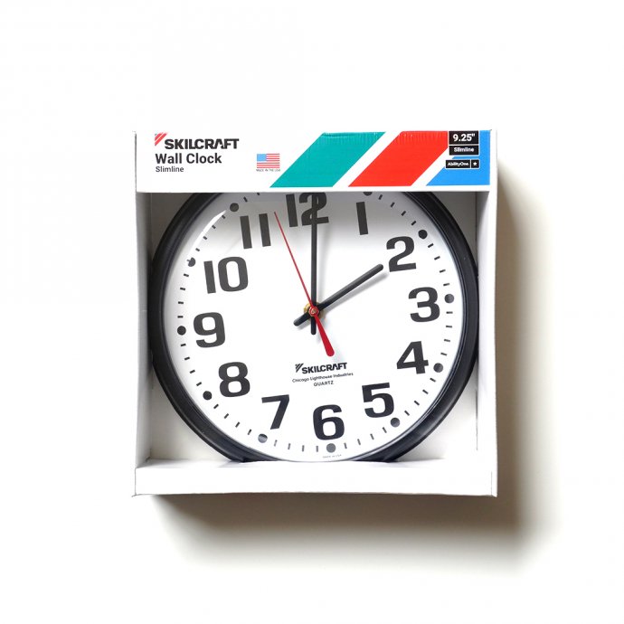 ＼ 楽天 スーパー セール 開催中 ／The Chicago Lighthouse / 9.25 Bold Number Wall Clock ウォールクロック ブラック／ホワイト アメリカ製 Made in USA 時計 おしゃれ 海外 インテリア 掛け…