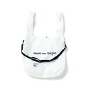 Candyrim / 2WAY MARCHE BAG 2ウェイ マルシェバッグ ホワイト ショッピングバッグ エコバッグ リップストップ素材 折りたたみ コンビ...