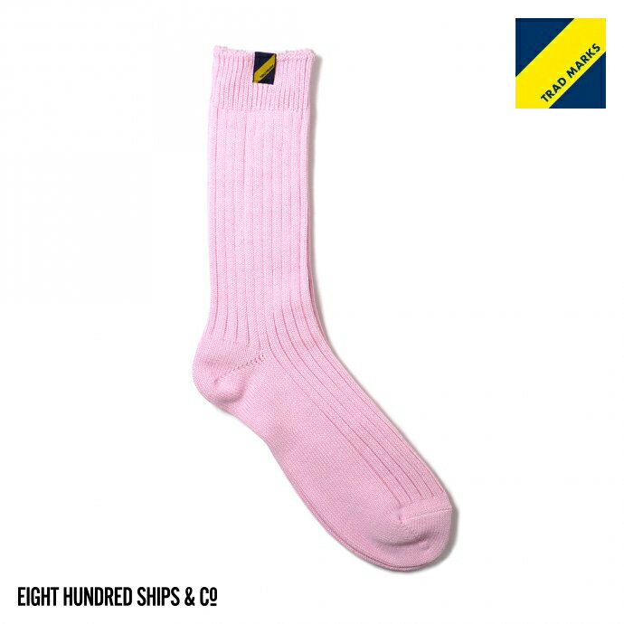 Trad Marks トラッドマークス / Old Rib Socks lite オールドリブソックスライト - Baby Pink ベビーピンク あす楽 即日発送 即納 プチギフト お祝い 贈り物 ポイント 消化 買いまわり プレゼント 母の日