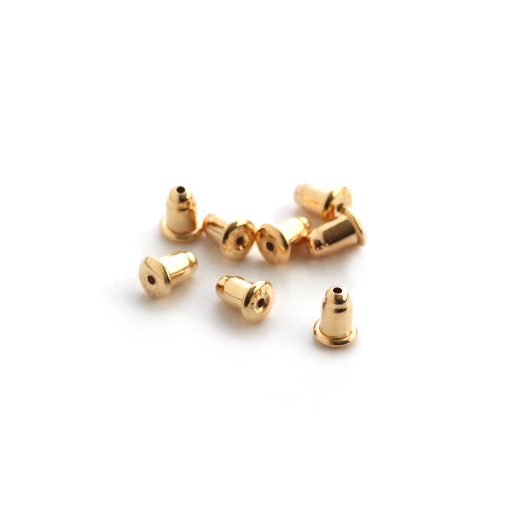 ジュエリー/ファッション EHSのピアス キャッチ のみ ベル型 silver925 ピアスキャッチ ゴールド 2210669SVE 1ペア sinc シンク シルバー925 レディース シンプル ジュエリー パーツ 誕生日 上向きキャッチ 円盤型 台形型 ベルキャッチ ベル ゴールドメッキ｜アングル2