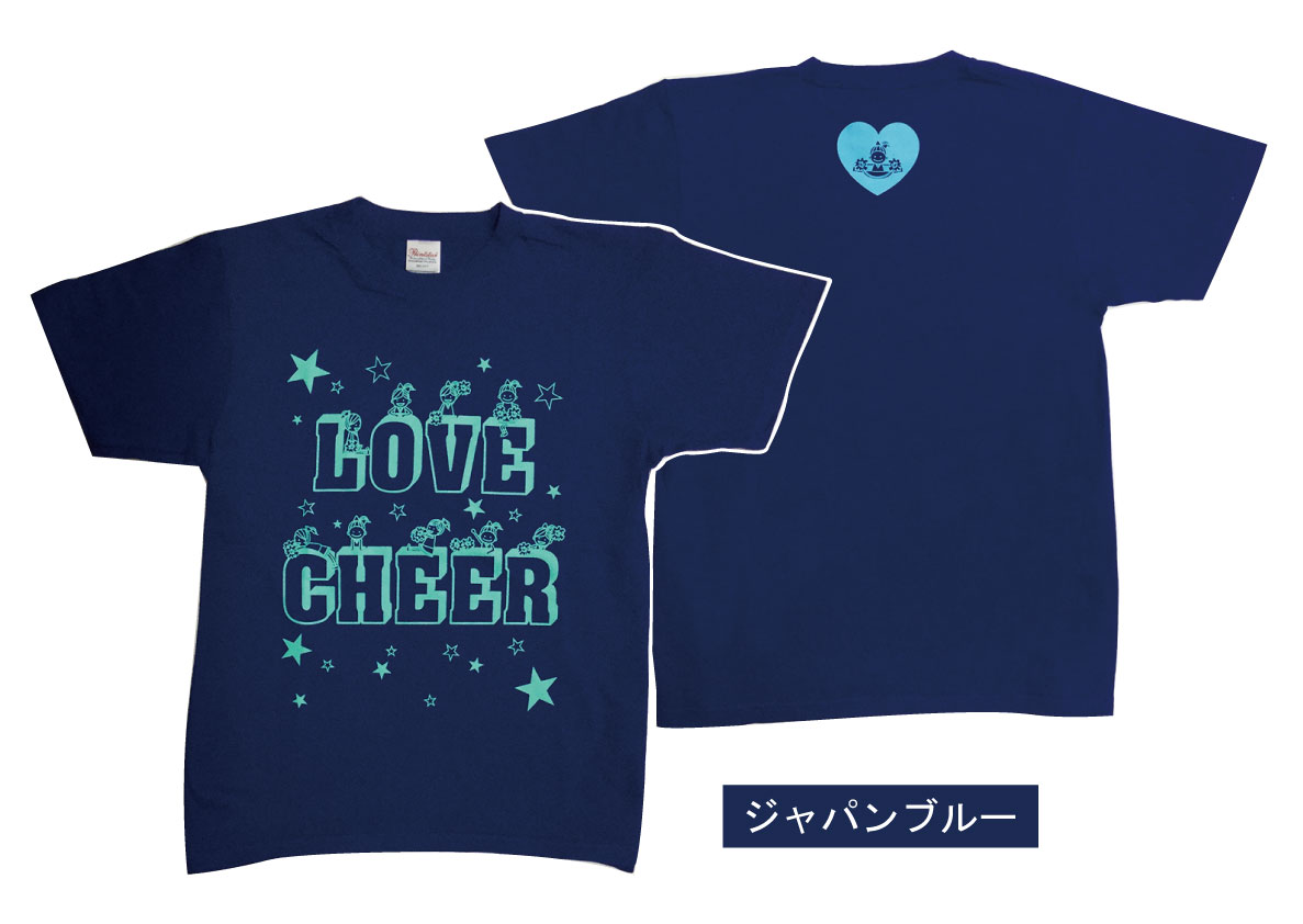 【最大500円クーポン】 チア Tシャツ LOVECHEERティズ 選べる6色 140/150/160/S/Mサイズ ホワイト ブル..