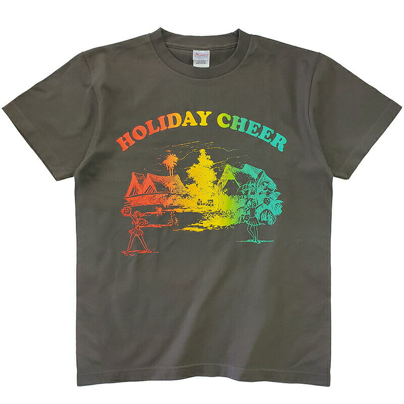 チア Tシャツ HOLIDAY CHEER 選べる5色 160/S/M/Lサイズ ホワイト 白 ブルー 青 チャコール パープル 紫 オートミール グレーチアリーディングチアダンスチアガール エイティズ レディース トップス レッスン着