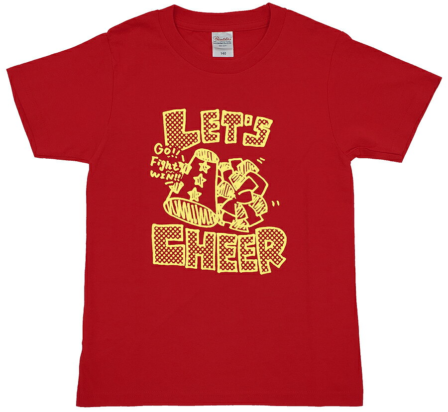 チア Tシャツ 子供 キッズ 半袖 Let S Cheer 手書き風イラスト デザイン 選べる5色 1 130 140 150サイズ ラベンダー グリーン 緑 オレンジ レッド 赤 ブルー 青 チアリーディング チアダンス チアガール エイティズ レディース トップス 今こそラベンダー トップス