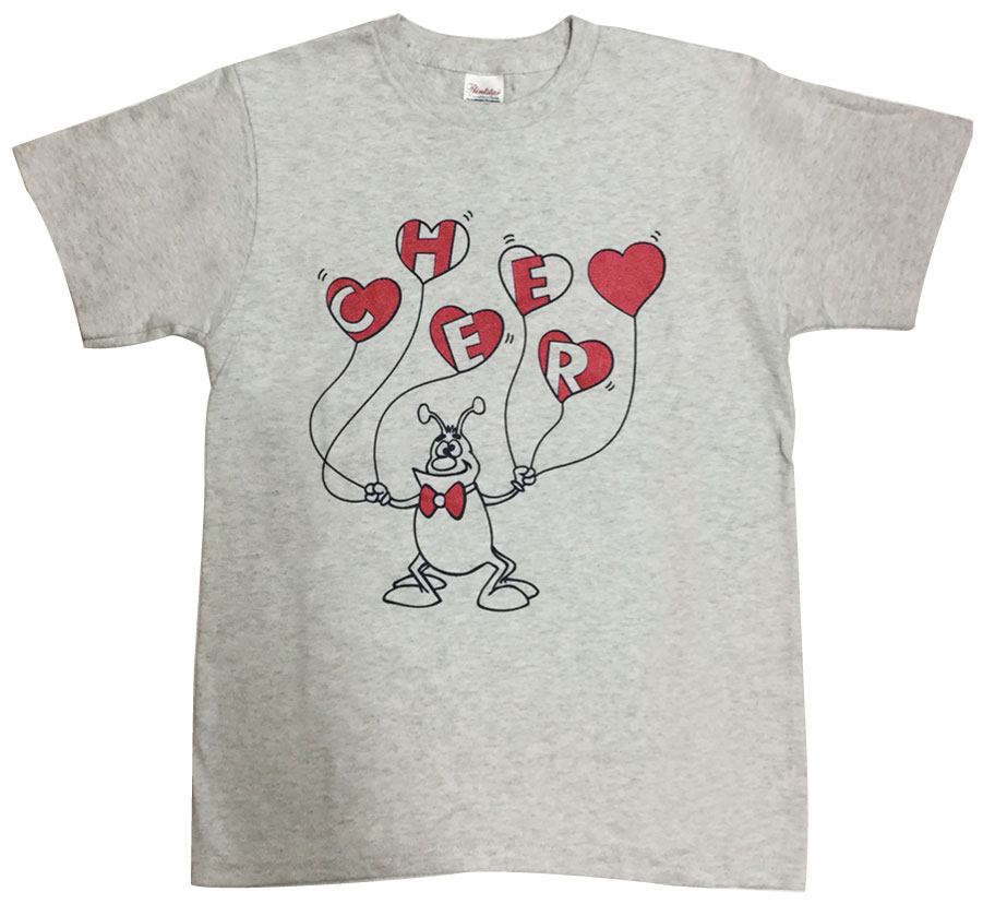 チア Tシャツ しゃくれモンスター 選べる5色 140/150/160/S/Mサイズ アッシュ ブルー 青 イエロー 黄色 グリーン 緑 パプル 紫チアリーディングチアダンスチアガール エイティズ レディース トップス レッスン着