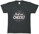 【最大500円クーポン】 チア Tシャツ Shall we CHEER 可愛い文字デザイン 選べる3色 150/160/S/Mサイズ デニム イエロー 黄色 グ...