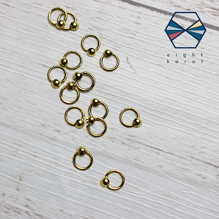 ボディピアス ネイルパーツ【10個セット】ゴールド ネイルアート ネイルアクセサリー 立体パーツ ロック ピアス ボディピアス 韓国 ジェルネイル ハンドメイド...