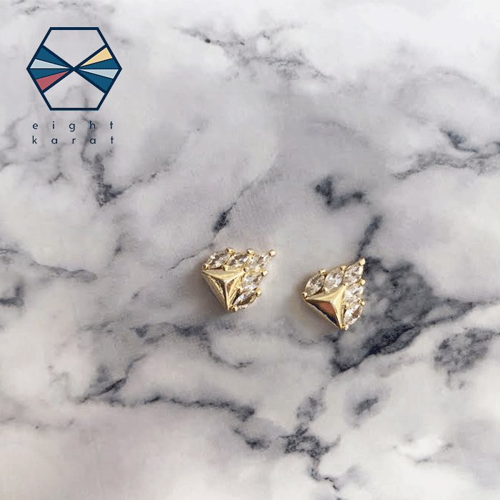 ネイルジュエリー【2個セット】ピラミッドクリスタル