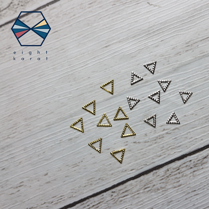 【BLACK FLIDAYクーポン発行中】ブリオン トライアングルパーツ【10個セット】5mm ゴールド シルバー