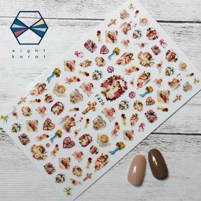 【BLACK FLIDAYクーポン発行中】ネイルシール◎エンジェル ウエディング アンティーク風 貼るタイプ