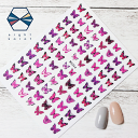 【BLACK FLIDAYクーポン発行中】ネイルシール◎バタフライ 蝶 ちょうちょ ピンク 貼るタイプ