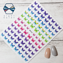 【BLACK FLIDAYクーポン発行中】ネイルシール◎バタフライ 蝶 ちょうちょ レインボー マルチカラー グラデーション 貼るタイプ 夏ネイル