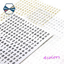 【BLACK FLIDAYクーポン発行中】ネイルシール◎ナンバー 数字 番号 4カラー ブラック ホワイト ゴールド シルバー 黒 白 金 銀 貼るタイプ