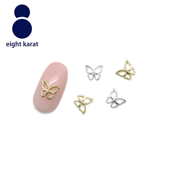 バタフライ ネイルメタルパーツ【5個セット】ネイルパーツ ネイルアクセサリー メ...