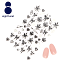 【BLACK FLIDAYクーポン発行中】ネイルシール◎バタフライ ちょうちょ 蝶 蝶々ハート ロック ブラック 黒 シルバー 銀 貼るタイプ