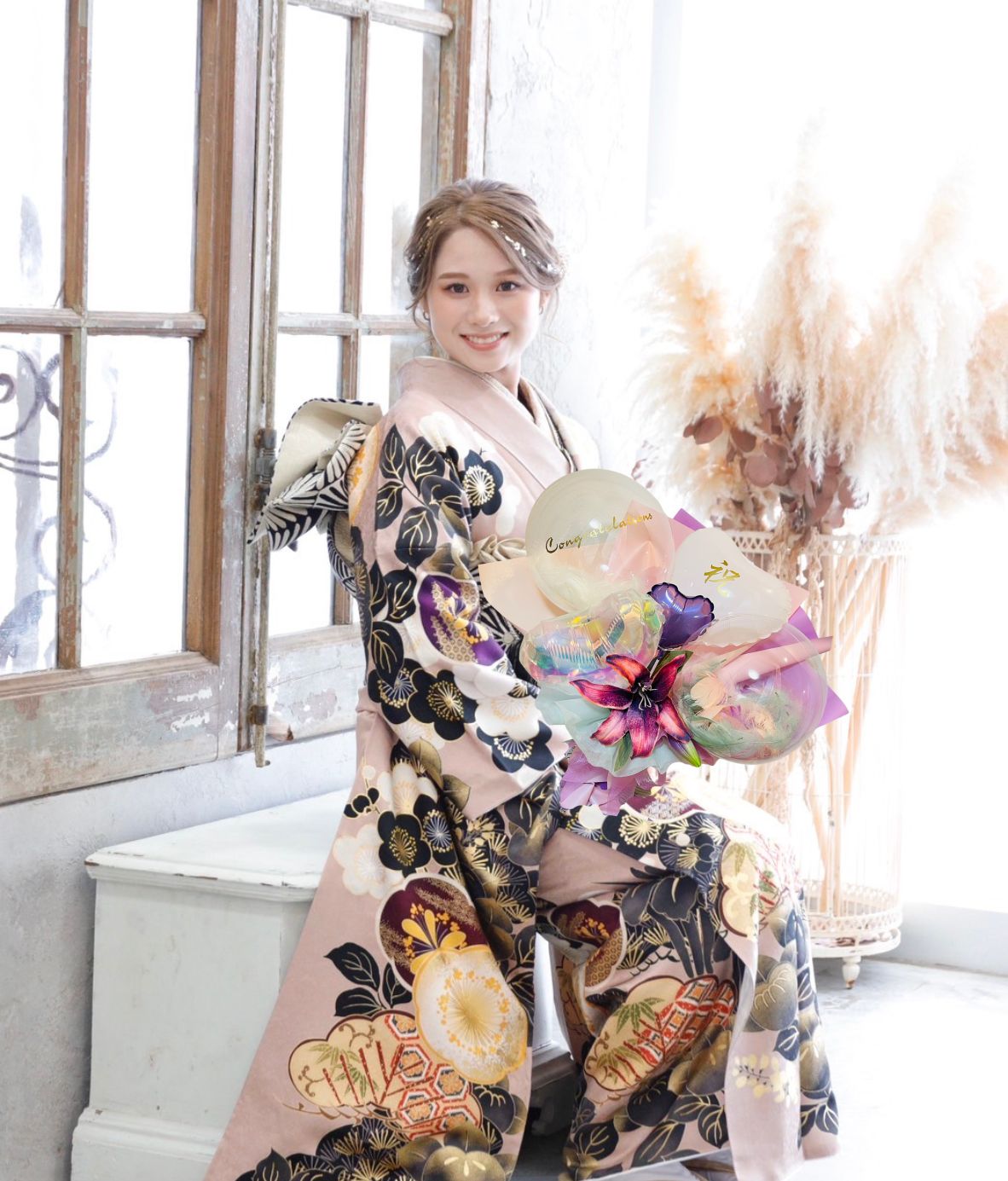 【ミラーバルーンブーケ新登場】12時までのご注文で当日出荷 バルーンフラワー 開店祝い 移転祝い バル..