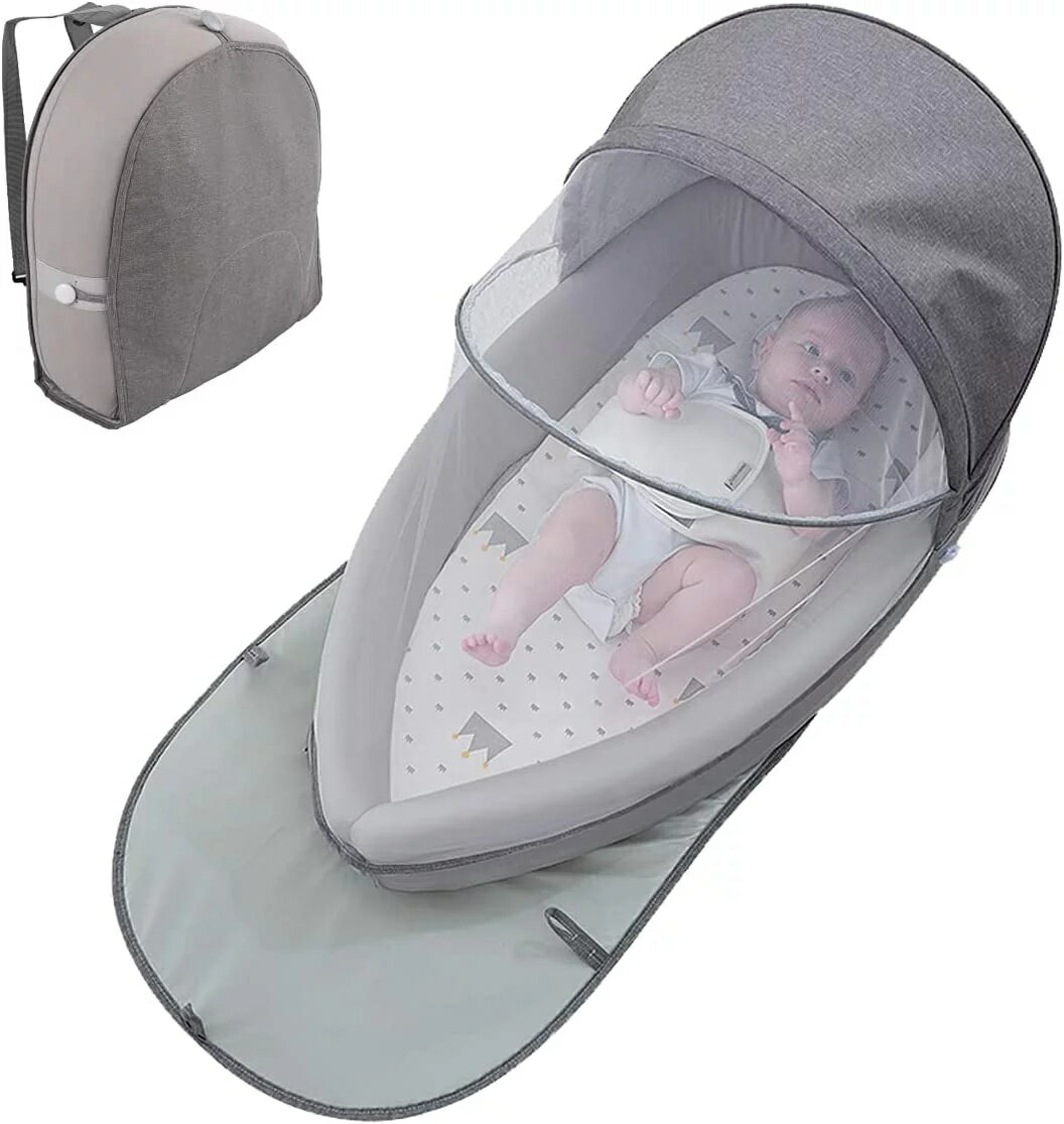 ベビーベッド 移動式新生児圧迫防止ベッド 折りたたみ式ベッド 屋内 屋外 ポータブル 取り外し可能 洗える 簡単収納 赤ちゃんの吐き戻しを防ぐ 転倒の防止