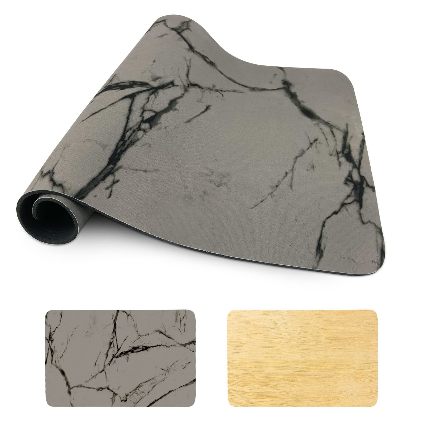 珪藻土 バスマット お風呂マット 珪藻土 速乾 吸水 手入れ簡単 収納便利 珪藻土のバスマット 割れない 珪藻土 バスマット 60 x 39 CM 珪藻土マット キッチン用 玄関 用 バスルームマット