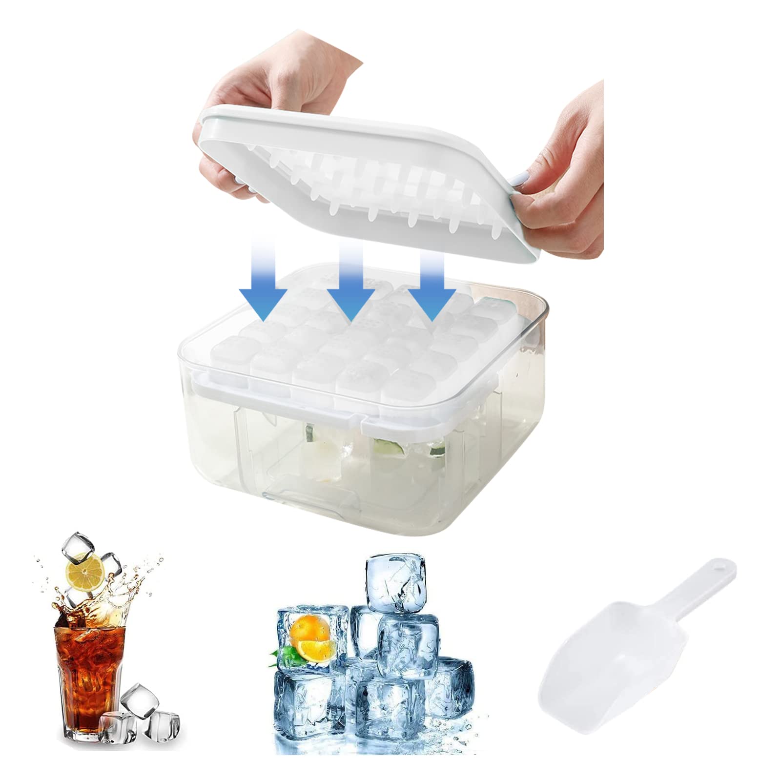【角氷が取り出しやすい】シリコーン製品を使用した独特のやわらかいデザインで、角氷を簡単に取り出せます。長時間凍らせ、箱の内側を軽く押すだけで、すべての角氷を型から外すのに1秒しかかかりません。プラスチックより使いやすい【素材】アイスボックス...
