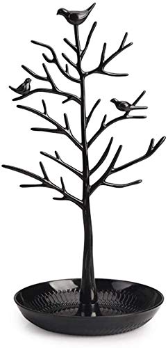 ジュエリーホルダー ディスプレイスタンド アクセサリー 小鳥がとまる 美しい ツリー型 アクセサリー スタンド ネックレス ピアス イヤ..