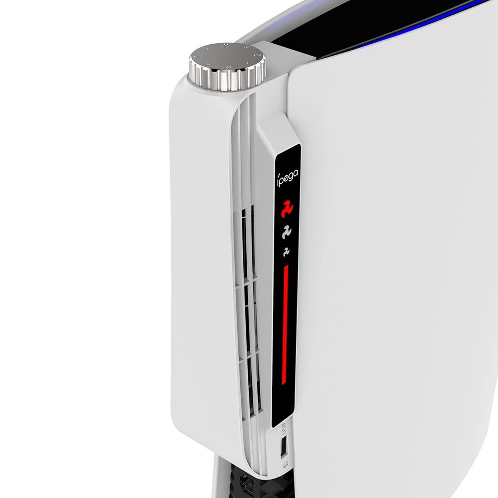 PS5冷却ファン PS5用 遠心式クーリングファン3風速調節可能 急速冷却 PS 5 USBクーラー 装着簡単 排熱 熱対策 USBポート 挿入起動 省スペース 耐久性 PS 5 Ultra HDおよびDigital対応(ホワイト)