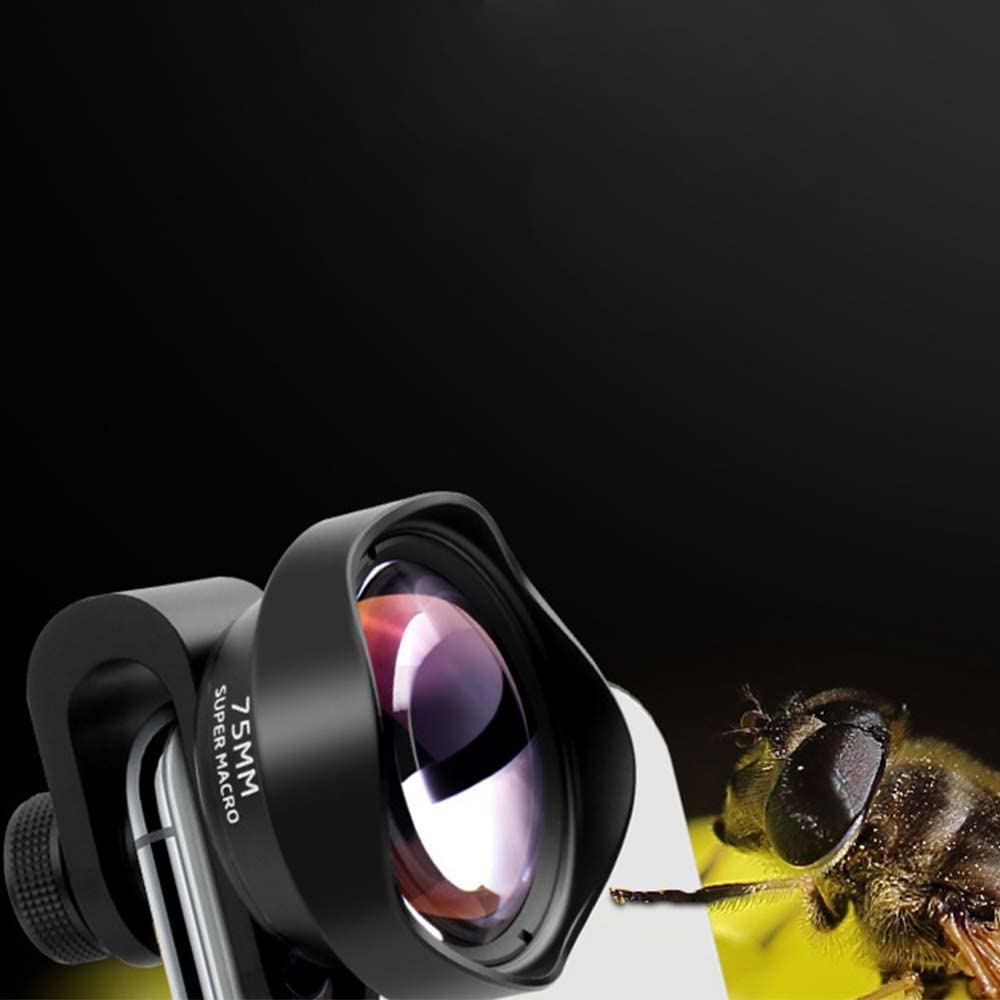 スマートフォン用カメラレンズ 携帯電話カメラレンズ 75mmマクロレンズ スマホ ズームレンズ 広角レンズ HD 電話レンズ iphone android 外付けレンズ 生放送 写真 使用する インストールが簡単